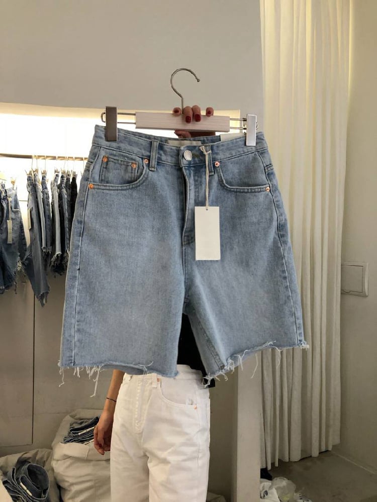 Short en Jean Femme Coupe Ample