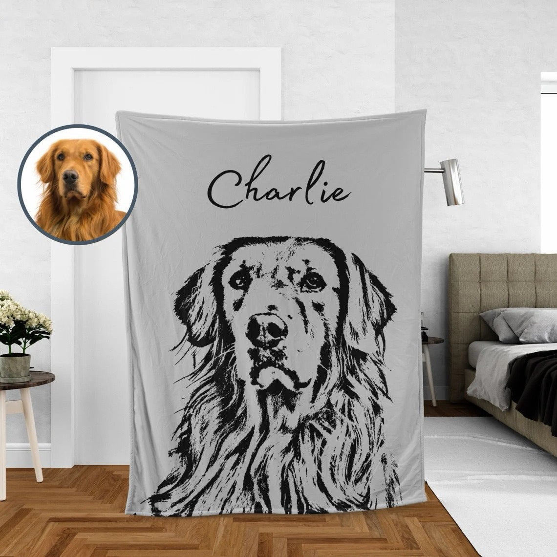 Custom Name Pet Blanket - Personalized Cozy Pet Throw
