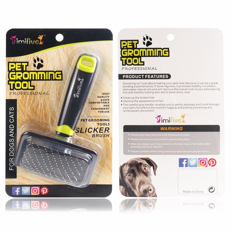 Brosse de Toilettage Professionnelle - Anti-Poils Chien & Chat